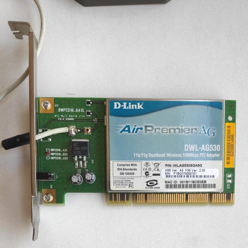  WiFi   DWL-AG530    802.11a/g PCI, D-Link, /